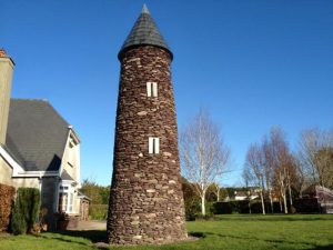 Round Tower constructed with O'Neills Red Sandstone