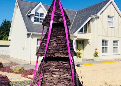 Plum Slate Sculpture